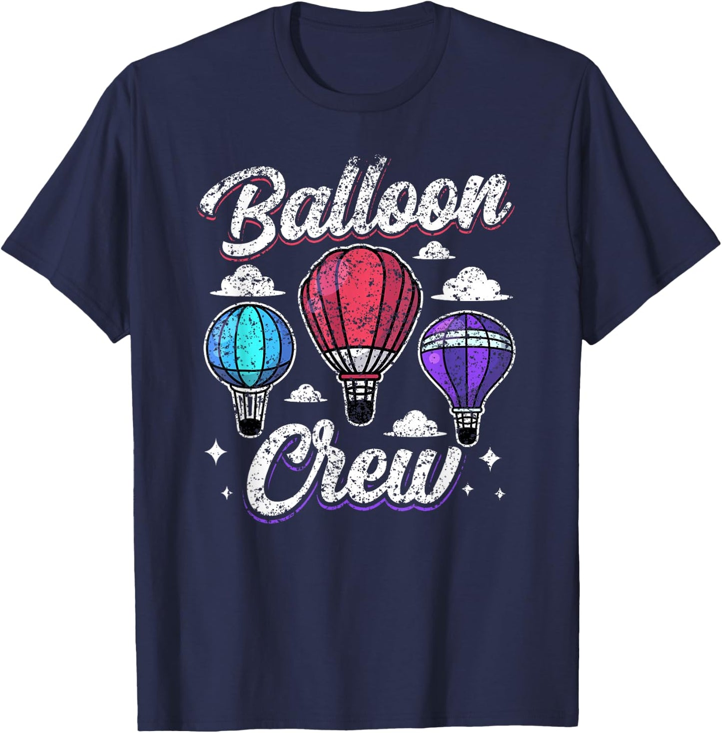 Balloon Crew Pilot Ballooning Hot Air Balloon Team T-Shirt - T-Shirt | Navy