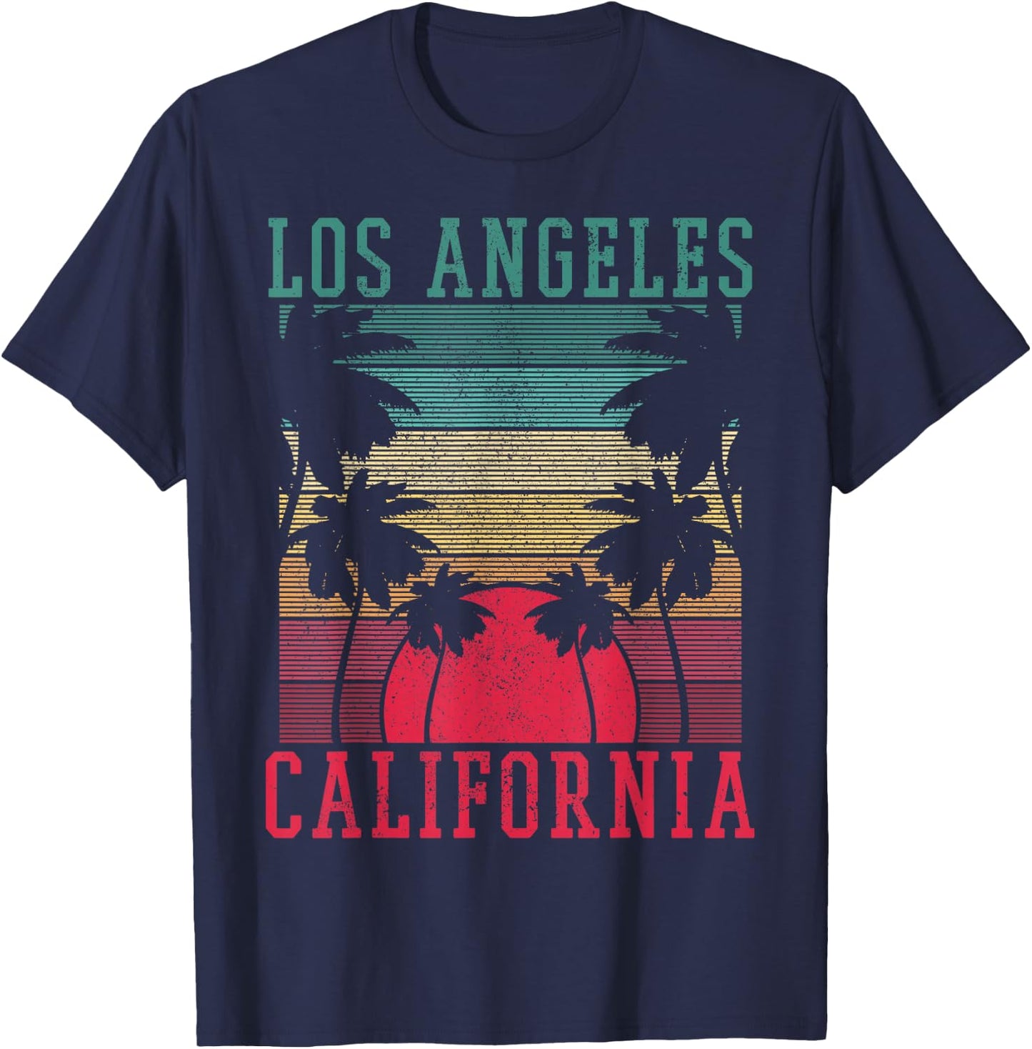 Los Angeles Vintage California USA America Souvenir T-Shirt - T-Shirt | Navy