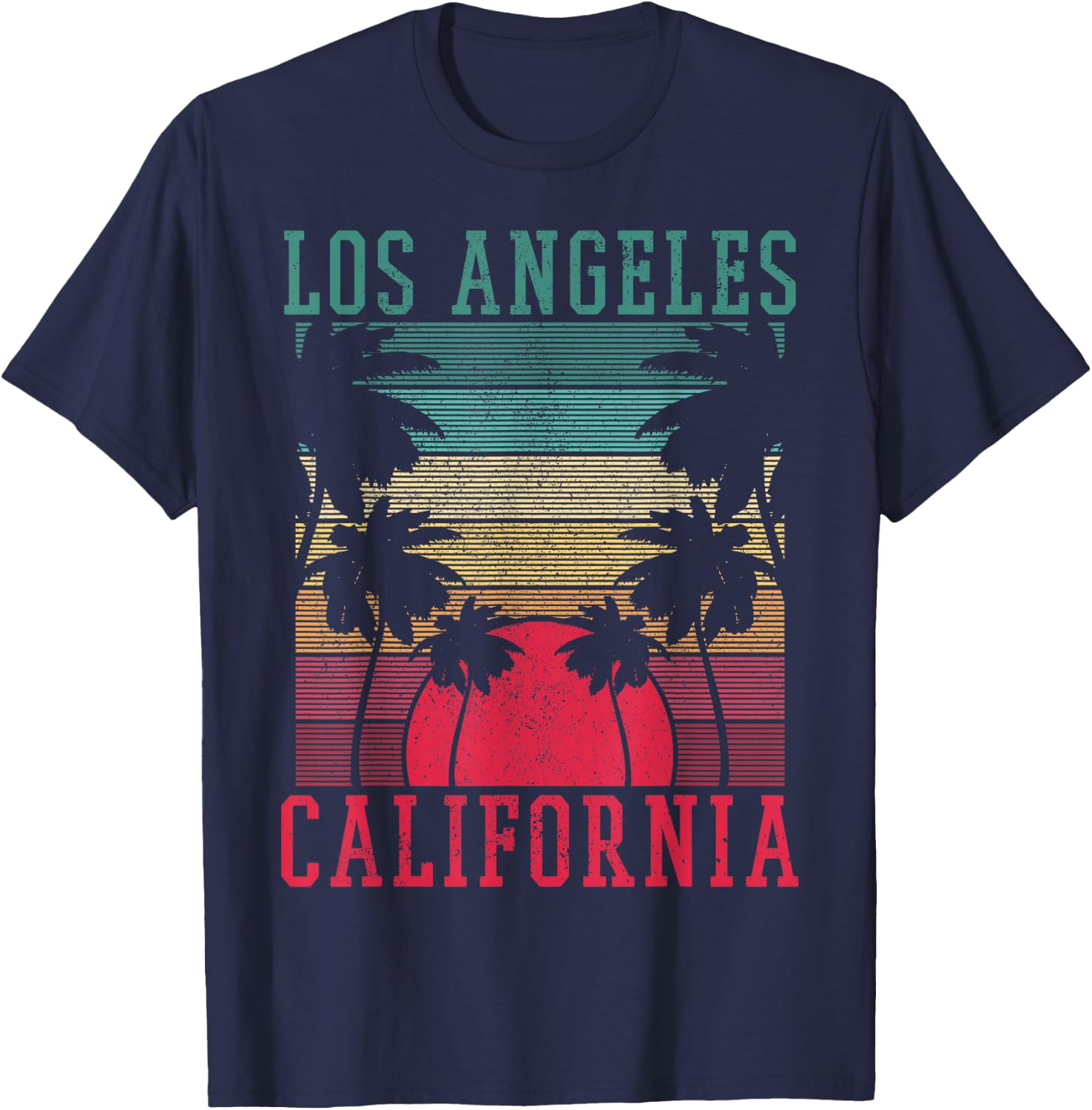 Los Angeles Vintage California USA America Souvenir T-Shirt - T-Shirt | Navy
