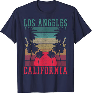 Los Angeles Vintage California USA America Souvenir T-Shirt - T-Shirt | Navy