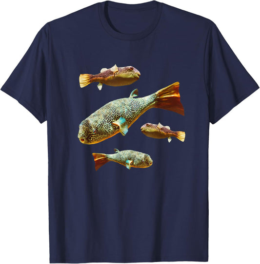 Mbu Pufferfish Freshwater Puffers Large Aquarium Fish Lovers T-Shirt - T-Shirt | Navy