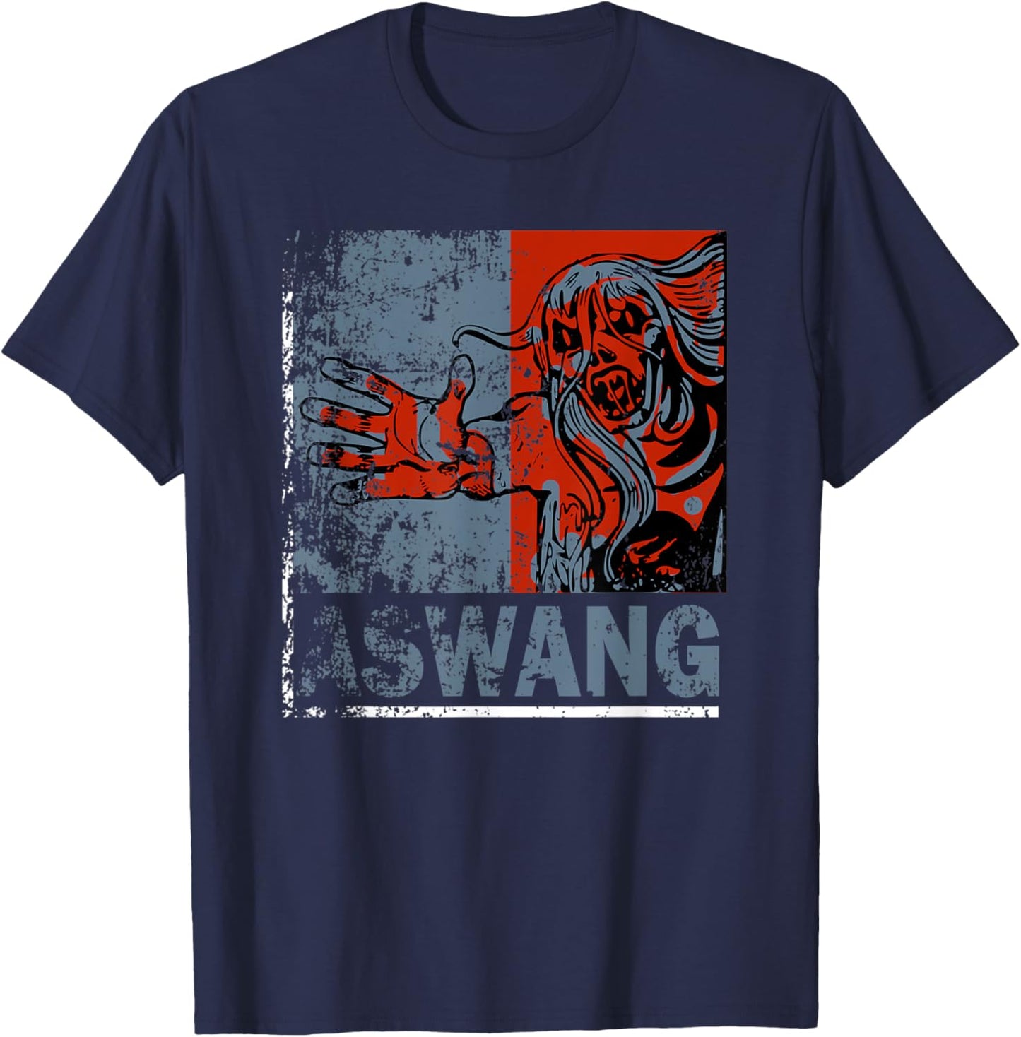 FILIPINO REPUBLIC Philippines Pinoy Pinay Scary Halloween T-Shirt - T-Shirt | Navy