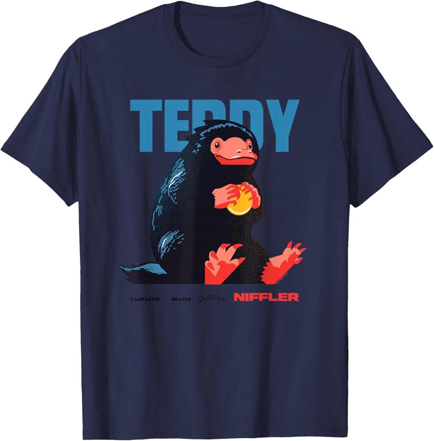 Fantastic Beasts 3 Teddy The Niffler T-Shirt - T-Shirt | Navy