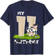 My 11th Birthday Farm Animal Theme11 Year Old B-Day Party T-Shirt - T-Shirt | Navy