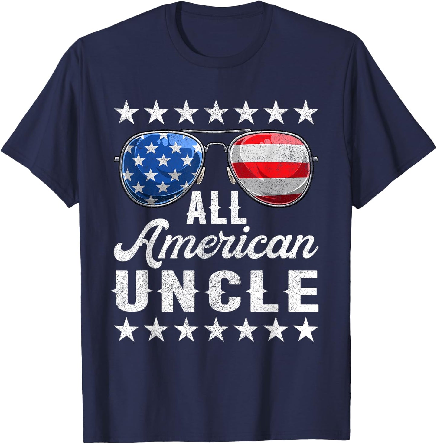 All American Uncle Shirt, 4th Of July Matching Outfit Family Men T-Shirt - T-Shirt | Navy