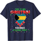 This Is My Christmas Lights Love Bahamas Flag Pajama T-Shirt - T-Shirt | Navy