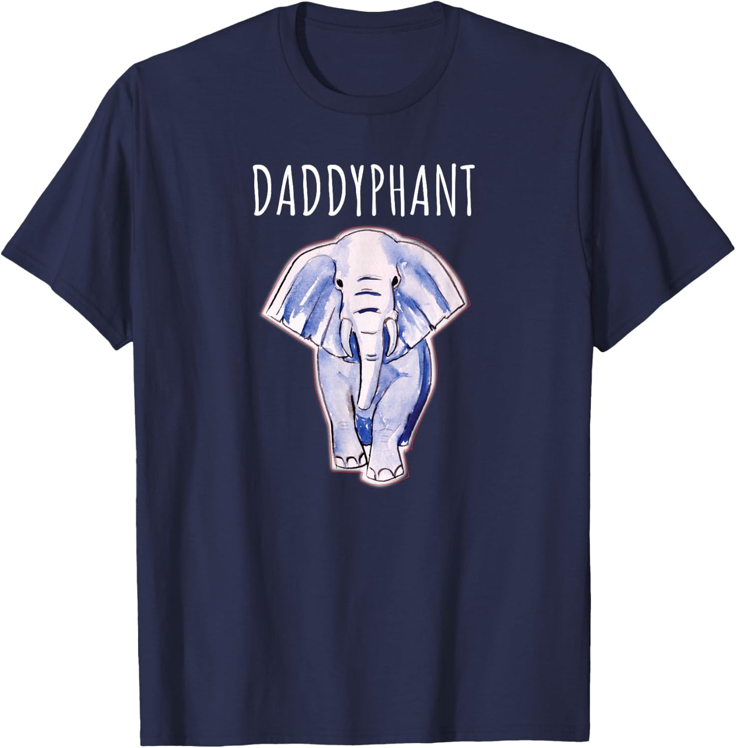 Dad Shirt Daddyphant Elephant Cool Dads Fathers Day Gift T-Shirt - T-Shirt | Navy