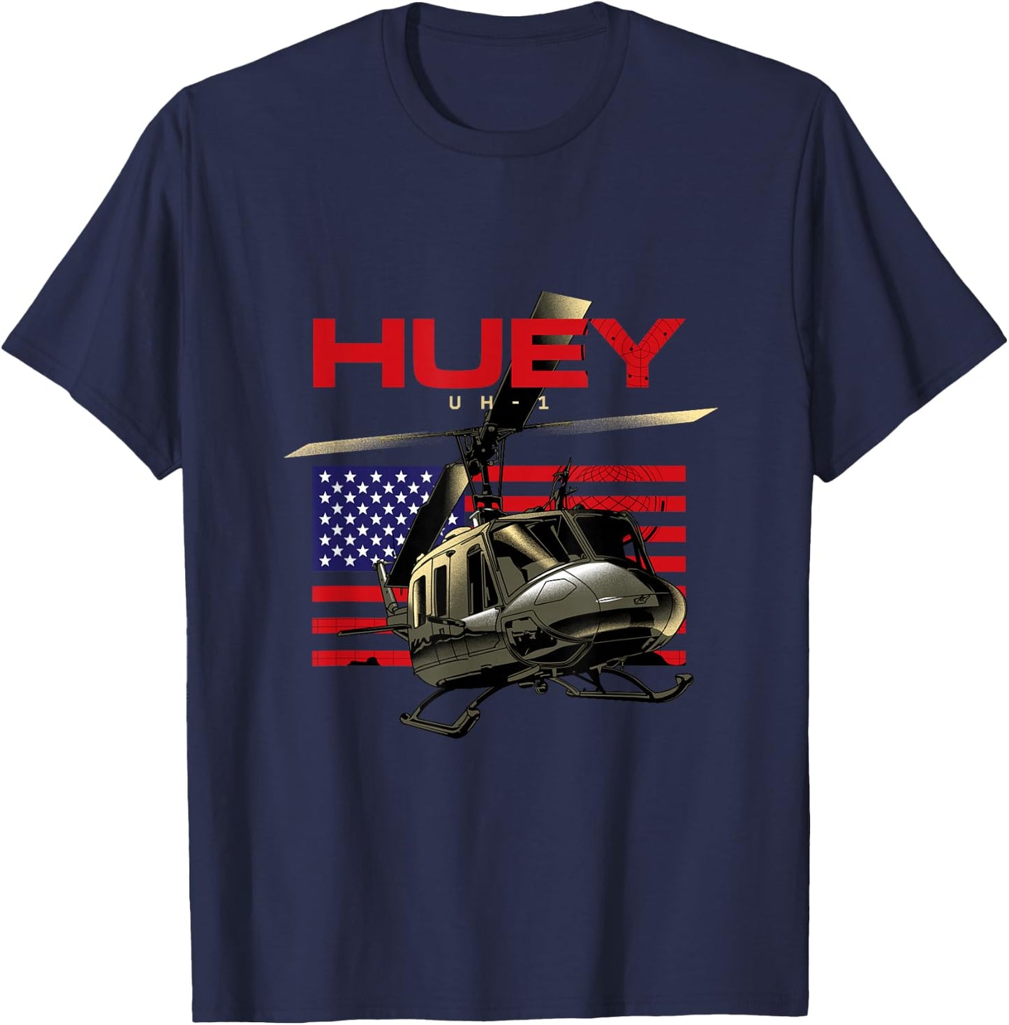 Huey Military Helicopter Airplane T-Shirt - T-Shirt | Navy