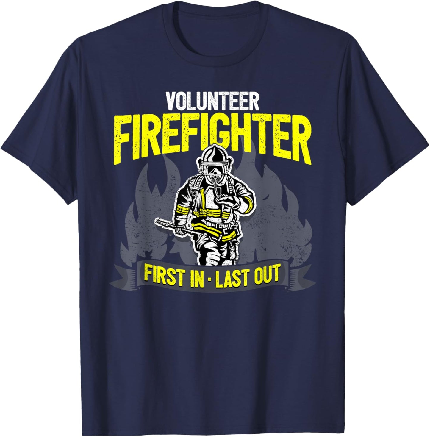 Fire Fighter I Fire Department I Fire Brigade I Fireman T-Shirt - T-Shirt | Navy