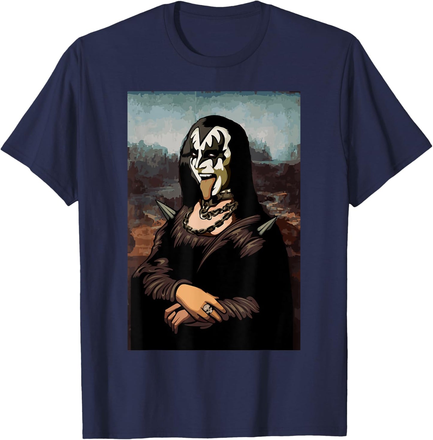 Rock N Roll Band Lazy Halloween Costume Rocker Music Lover T-Shirt - T-Shirt | Navy