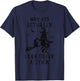Why Yes Actually I Can Drive a Stick Halloween Witch & Cat T-Shirt - T-Shirt | Navy
