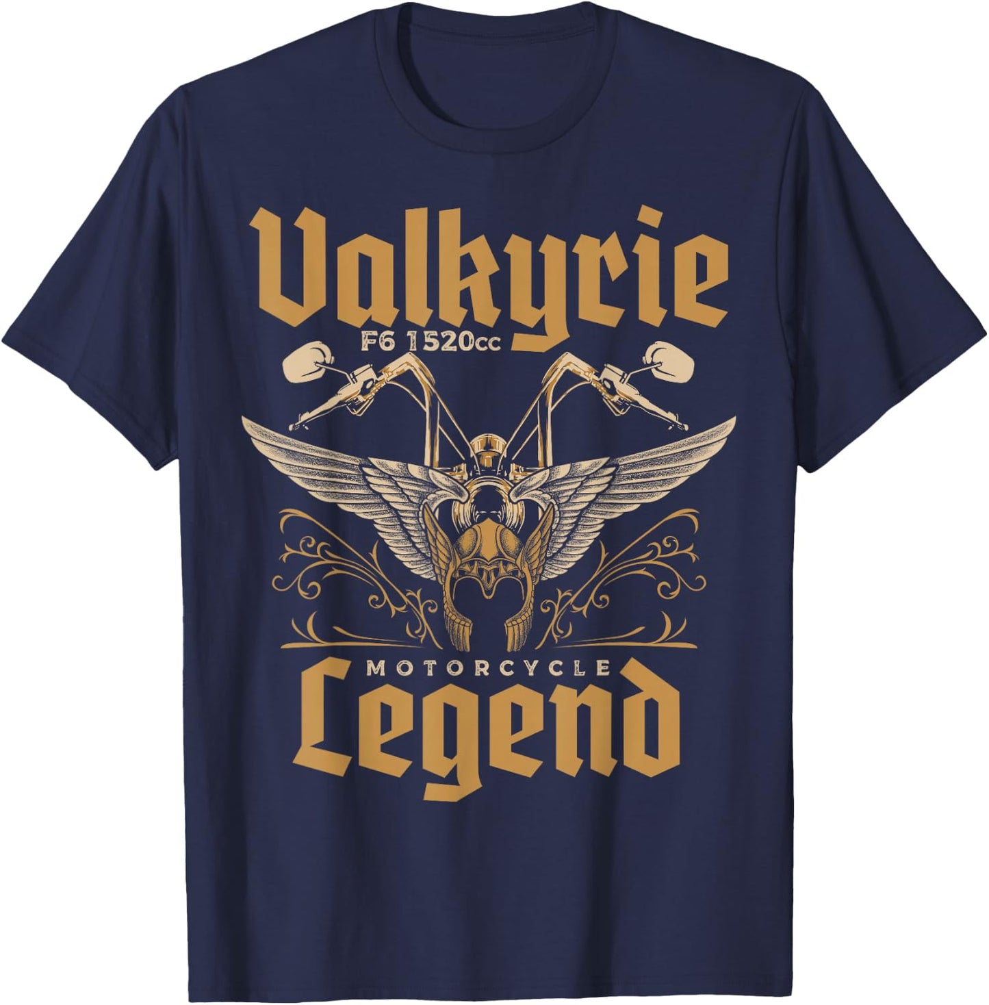 Valkyrie F6 1520cc Motorcycle Legend Biker T-Shirt - T-Shirt | Navy