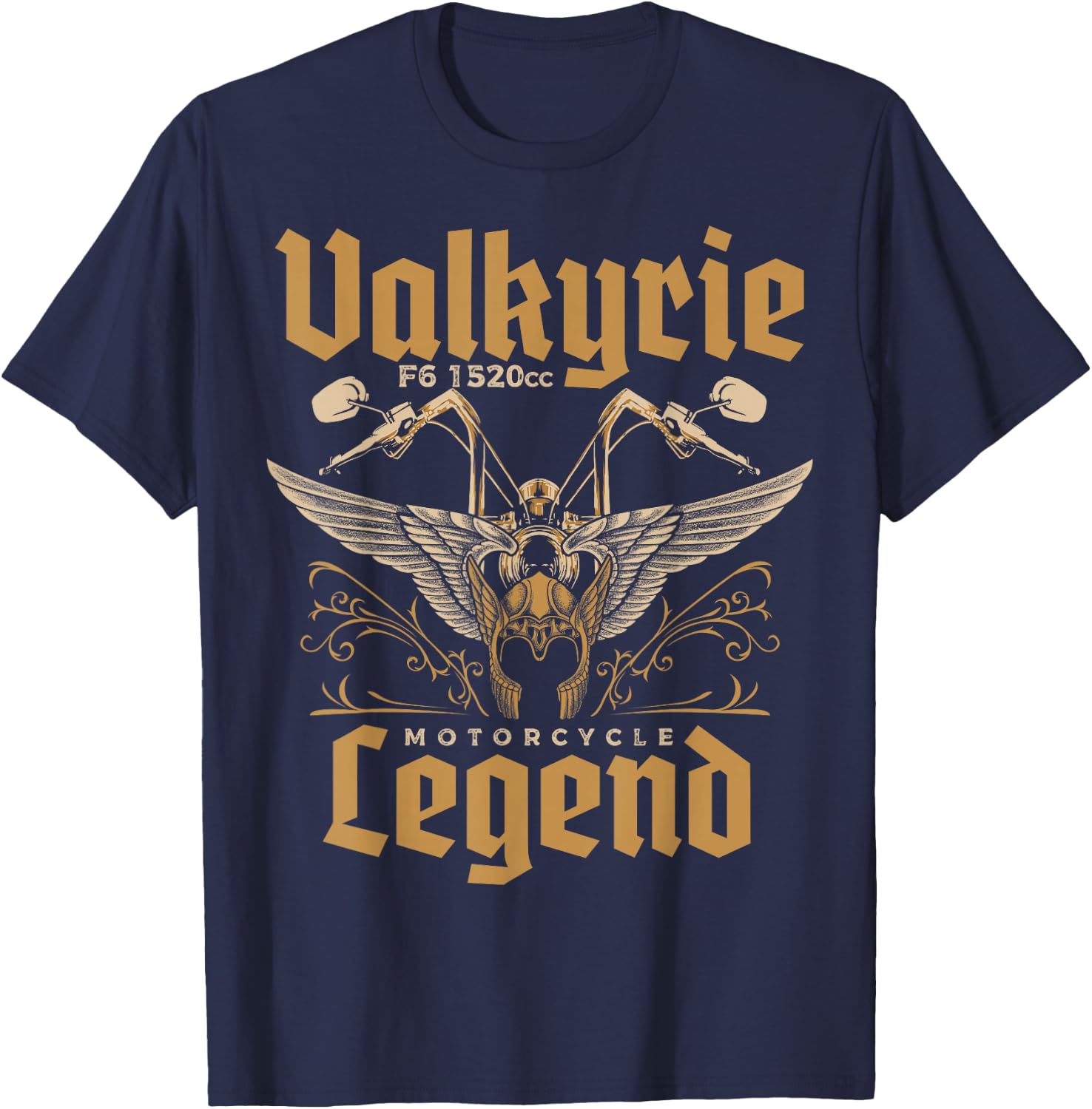 Valkyrie F6 1520cc Motorcycle Legend Biker T-Shirt - T-Shirt | Navy
