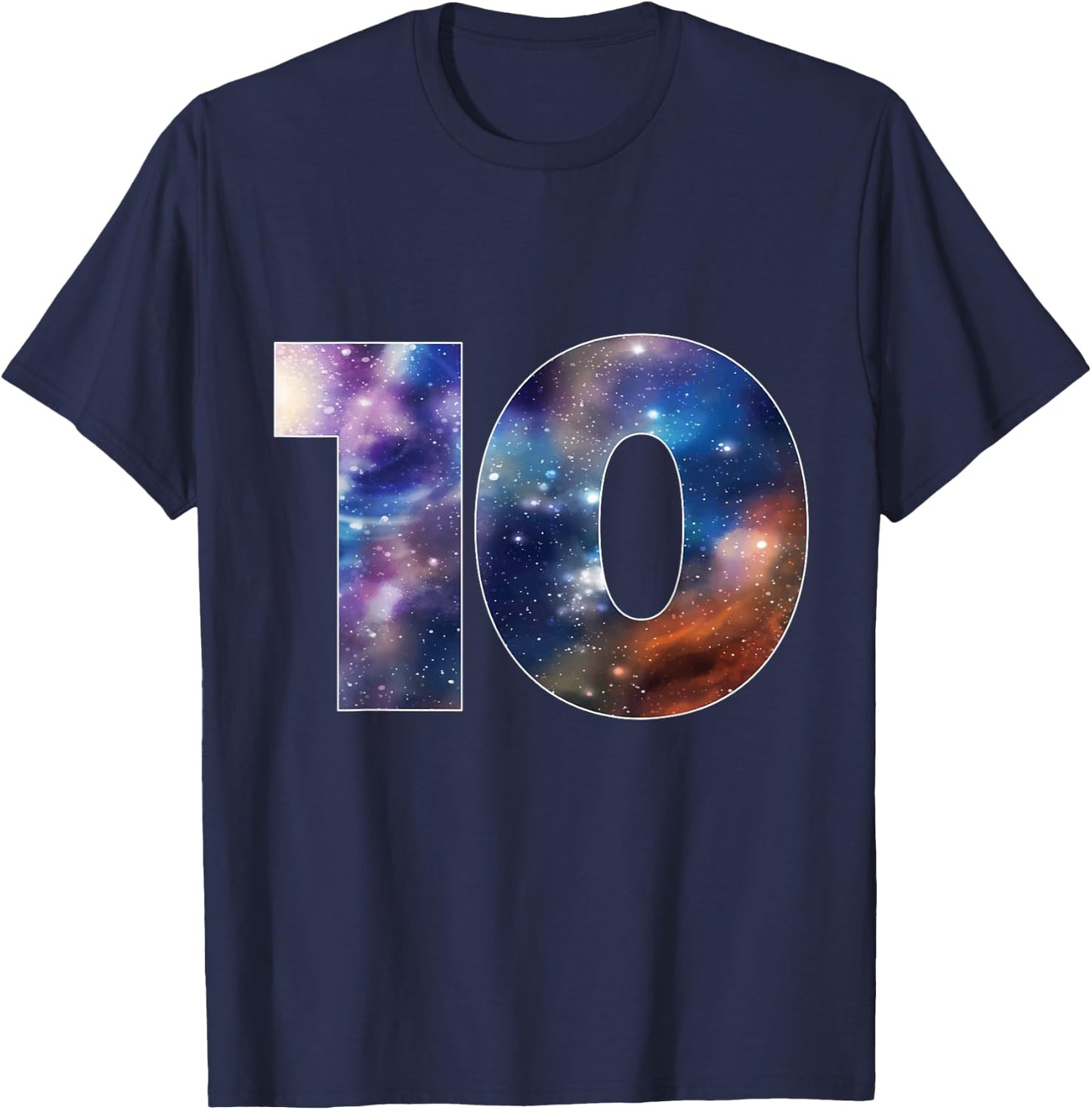 Galaxy 10 Year Old 10th Birthday Space Themed Astronaut Boy T-Shirt - T-Shirt | Navy