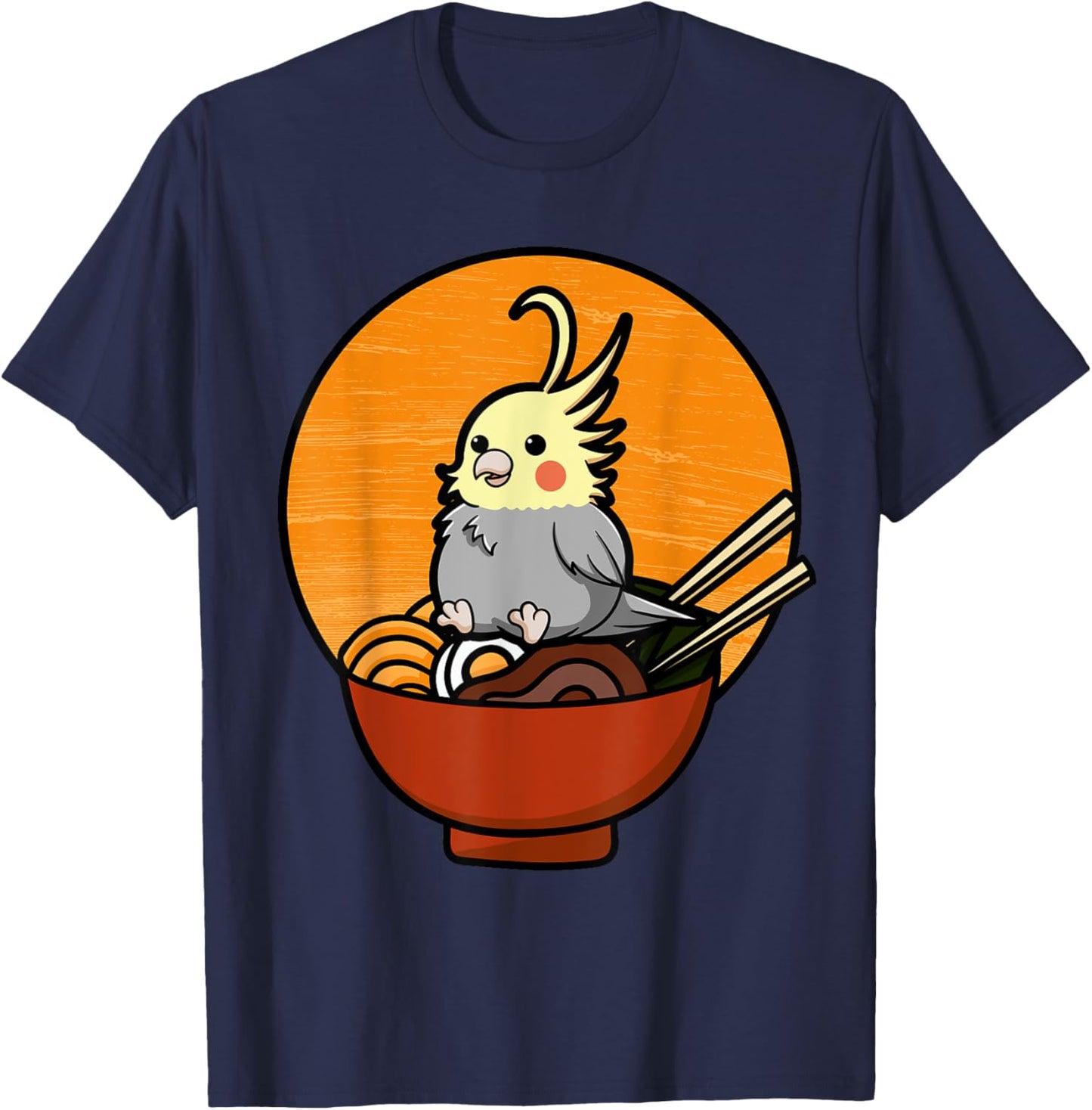 Cockatiel Cockatoo Lutino Quarrion Weiro Bird Parrot Tiel T-Shirt - T-Shirt | Navy