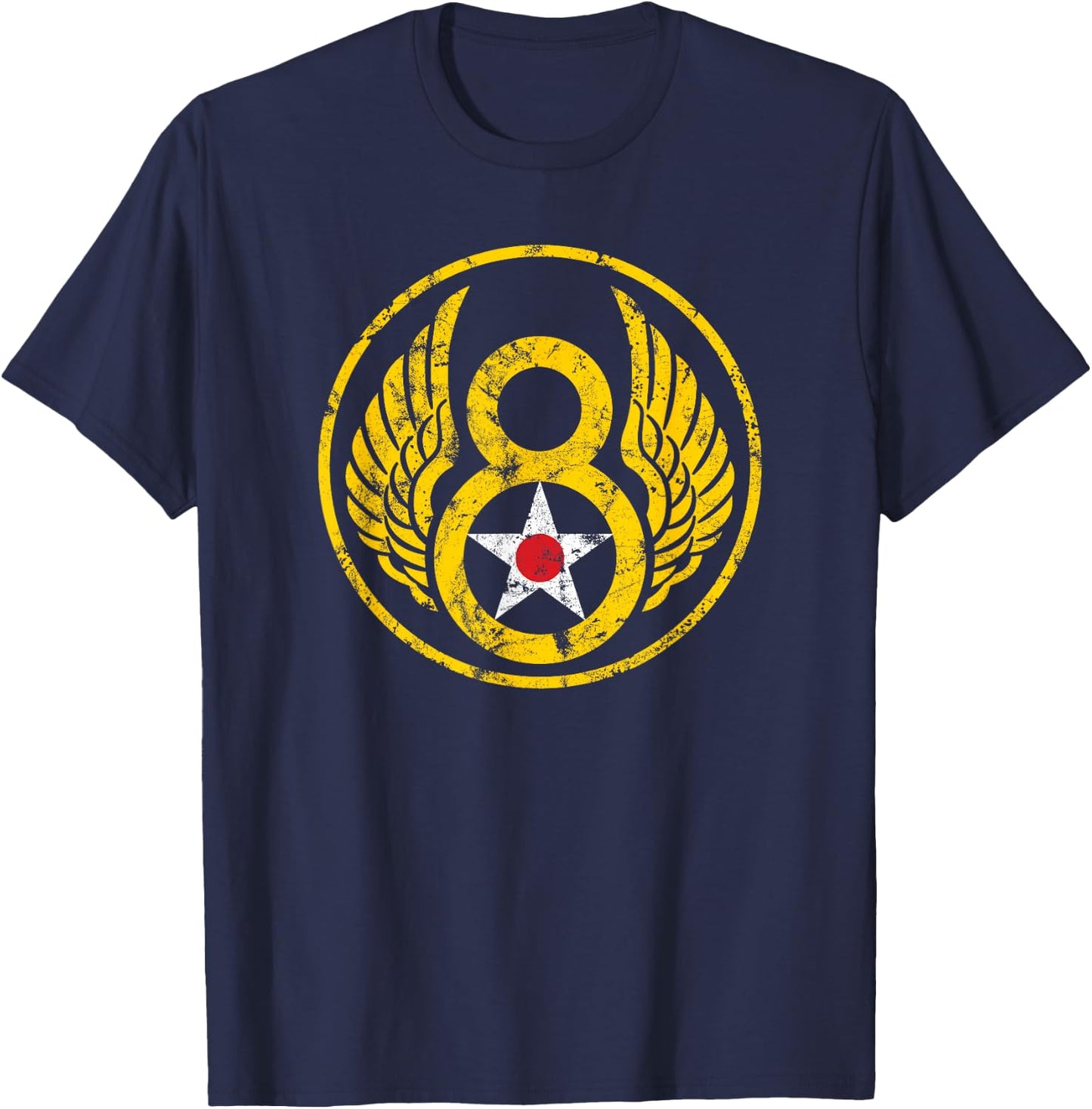 Mighty 8th - Eighth Air Force USAAF B-17 & B-24 Bomber Group T-Shirt - T-Shirt | Navy
