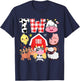 2nd Birthday Two Year Old Farm Theme Animals Birthday Party T-Shirt - T-Shirt | Navy