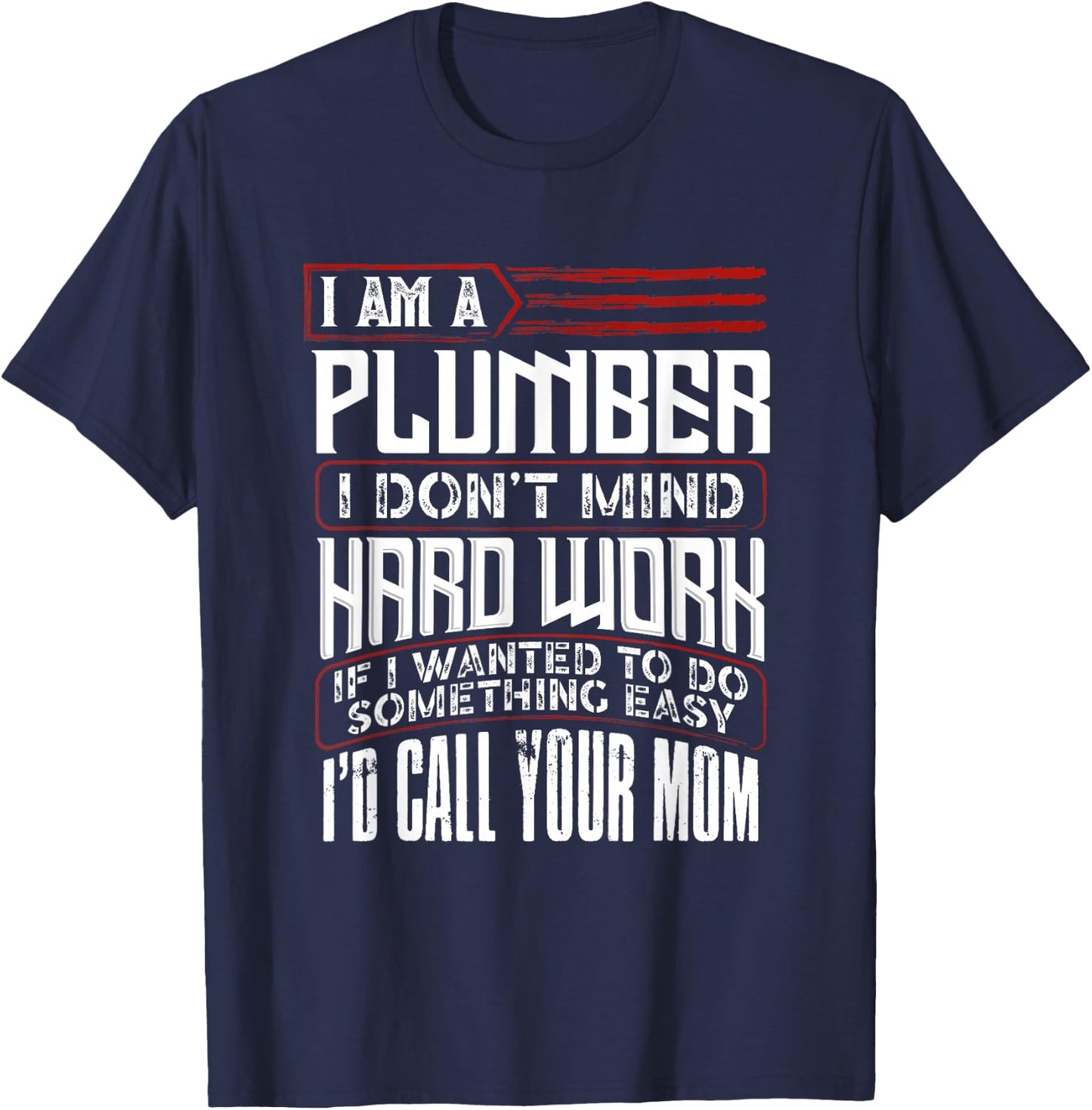 Plumber Dad Plumbing Men Father's Day T-Shirt - T-Shirt | Navy