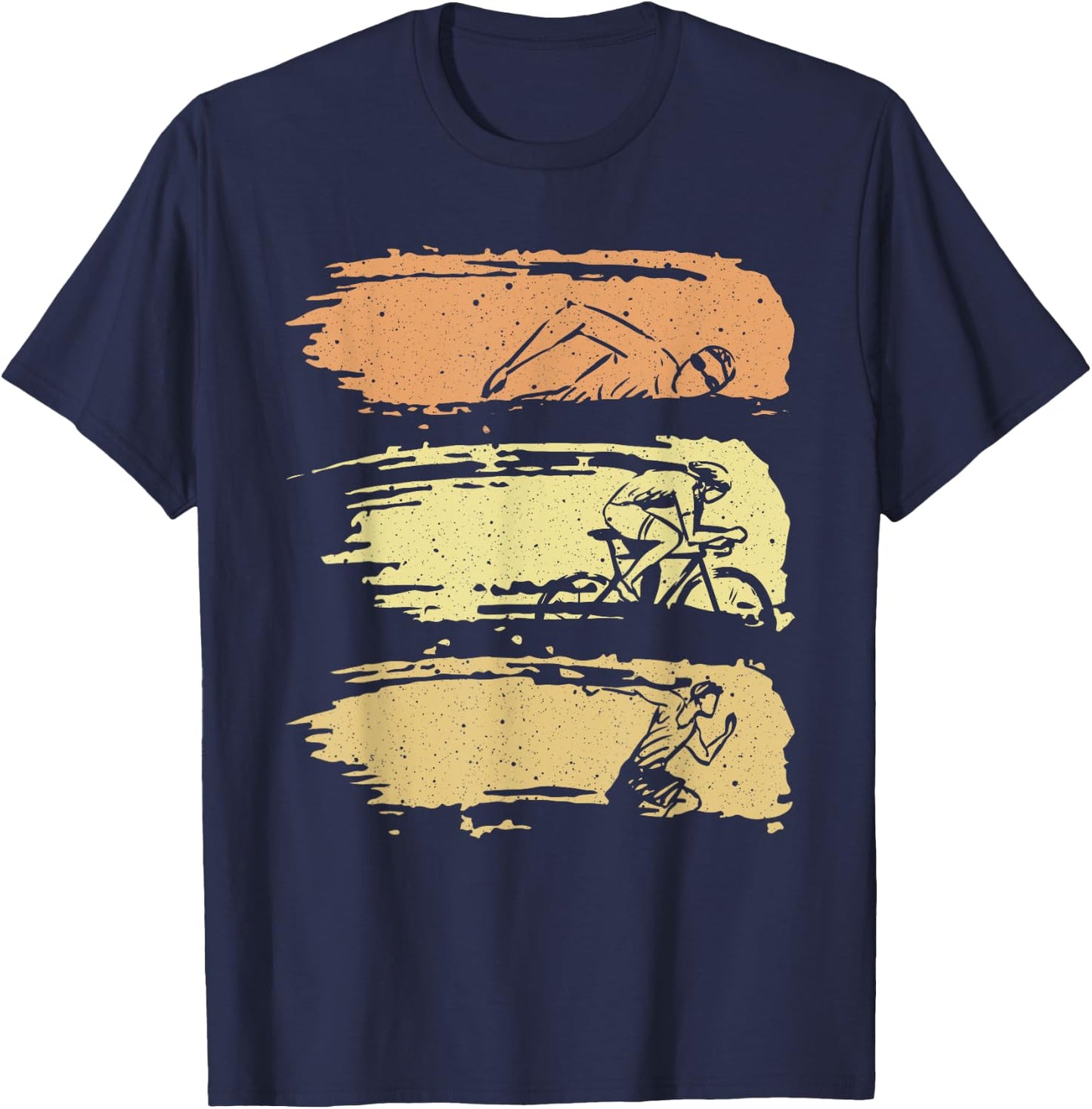 Cute Triathlon Design Women Triathlon Sport Lovers T-Shirt - T-Shirt | Navy
