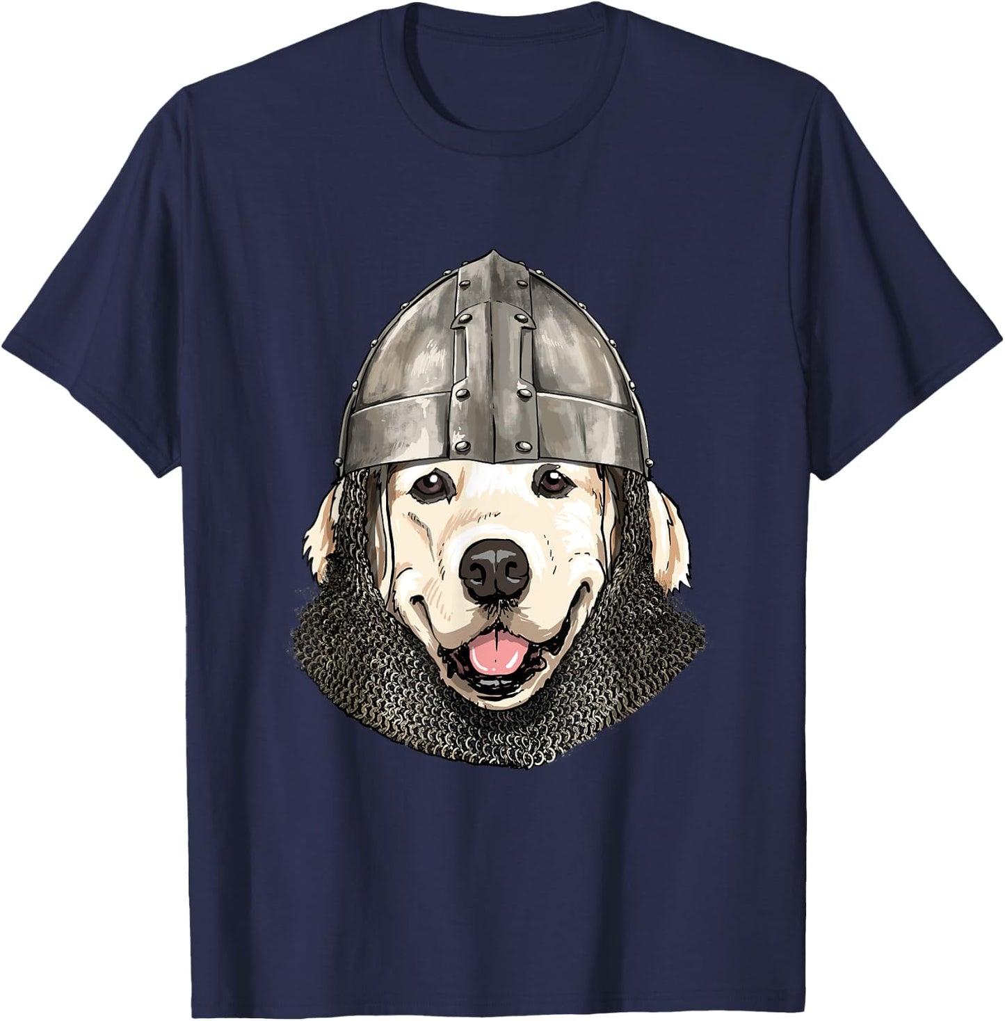Medieval Golden Retriever Knight Warrior Dog Lover Women Girls Kids T-Shirt - T-Shirt | Navy