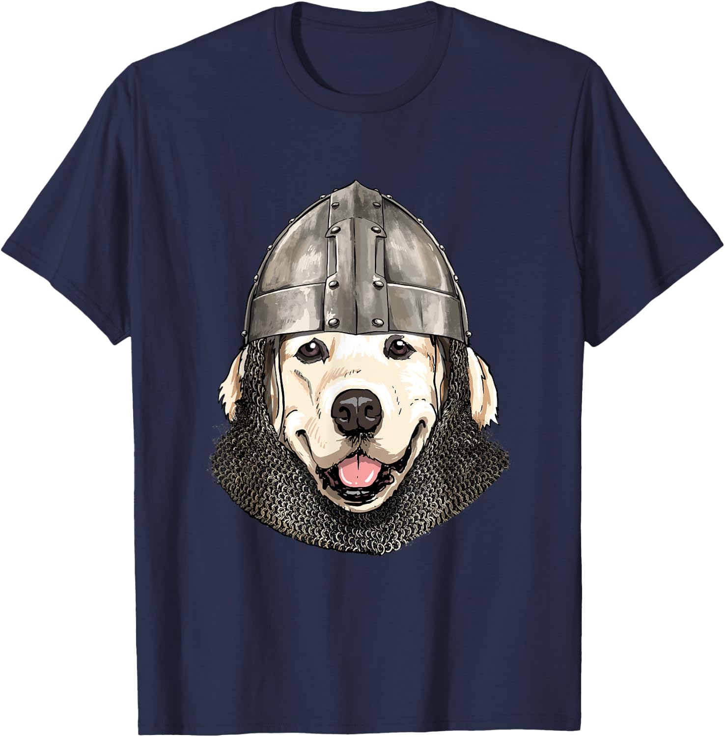 Medieval Golden Retriever Knight Warrior Dog Lover Women Girls Kids T-Shirt - T-Shirt | Navy