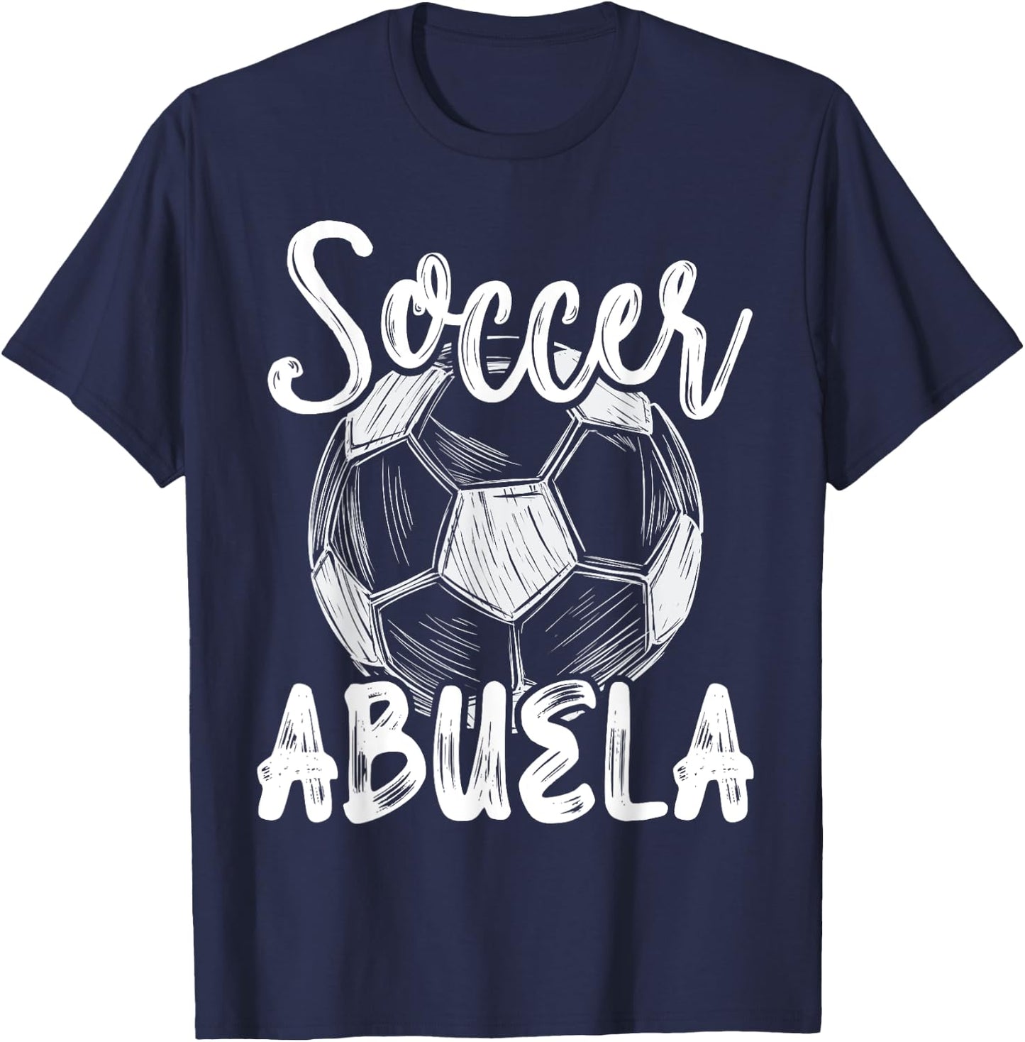 Soccer Abuela Women Family Matching Team Player Soccer Ball T-Shirt - T-Shirt | Navy