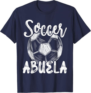 Soccer Abuela Women Family Matching Team Player Soccer Ball T-Shirt - T-Shirt | Navy