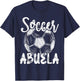 Soccer Abuela Women Family Matching Team Player Soccer Ball T-Shirt - T-Shirt | Navy