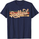 Rockland Maine State USA Retro Vintage 70s 80s T-Shirt - T-Shirt | Navy