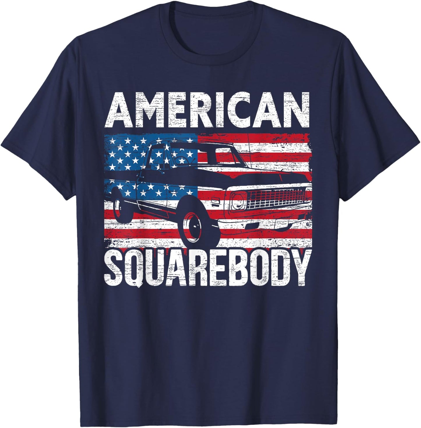 Square Body for a Old Chevy Pickup Truck Lovers T-Shirt - T-Shirt | Navy