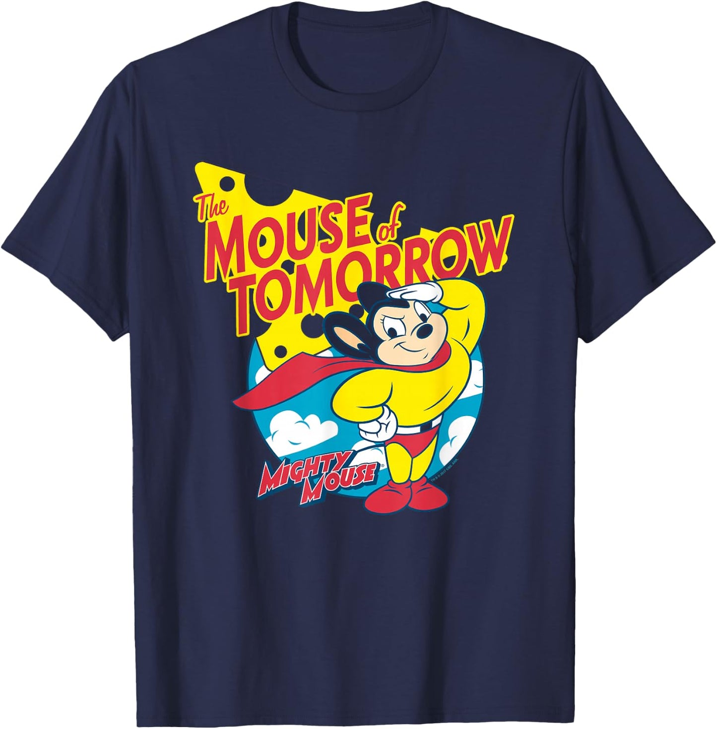 Mighty Mouse Mouse Of Tomorrow T-Shirt - T-Shirt | Navy