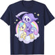 Cute Pastel Goth Grim Reaper on a Unicorn T-Shirt - T-Shirt | Navy