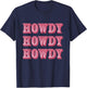 Howdy Cowgirl Retro Vintage Country Western Yeehaw Cowgirl T-Shirt - T-Shirt | Navy