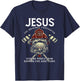 Jesus Firefighter Fire Department Fireman Firetruck Rescue T-Shirt - T-Shirt | Navy
