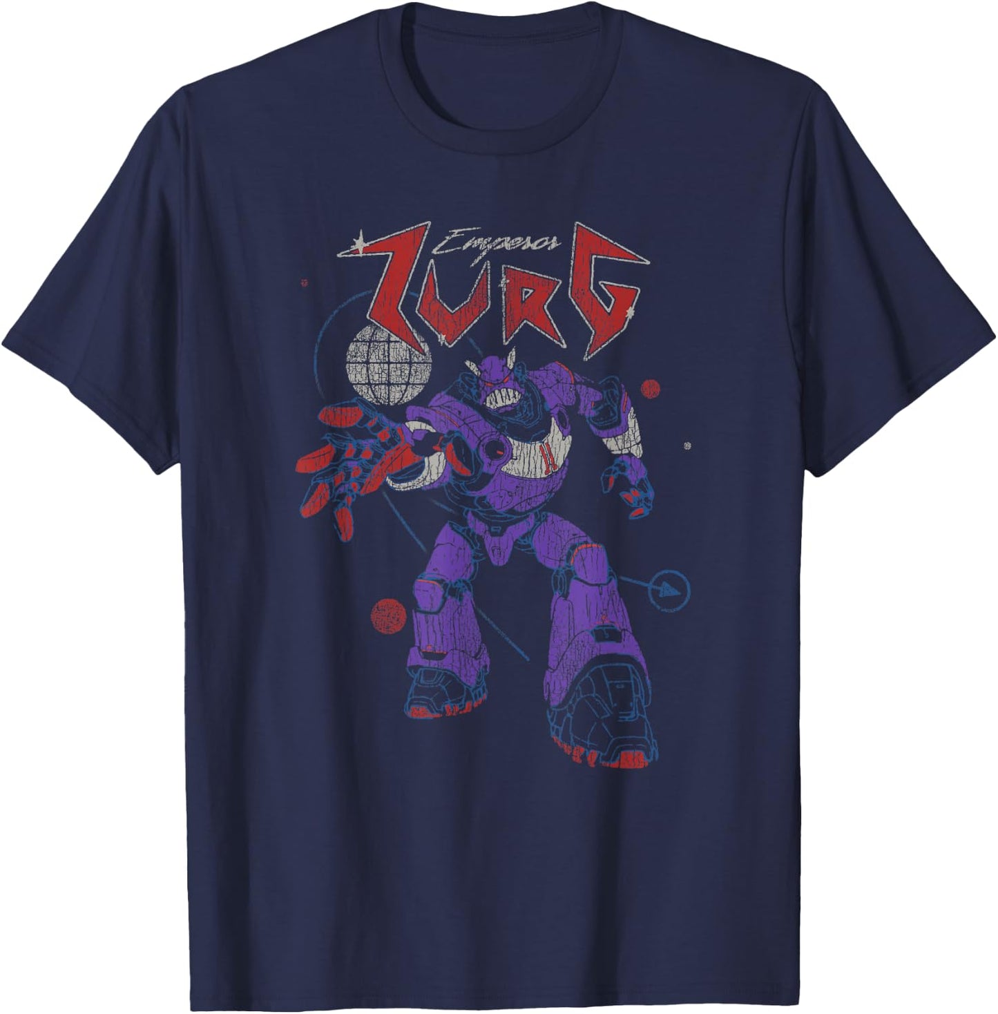 Disney Pixar Lightyear Emperor Zurg Retro Metal Poster T-Shirt - T-Shirt | Navy
