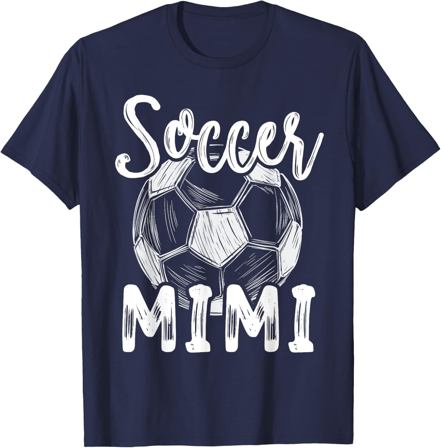 Soccer Mimi Women Family Matching Team Player Soccer Ball T-Shirt - T-Shirt | Navy
