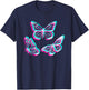 Pastel Goth Aesthetic Butterfly Glitch - 90s Butterfly T-Shirt - T-Shirt | Navy