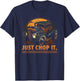 Rat Rod & Hot Rodder Gift Rust Bucket Car Fans Men's Black Vintage Rat Rod , Just Chop It, Short Sleeve, Small T-Shirt - T-Shirt | Navy