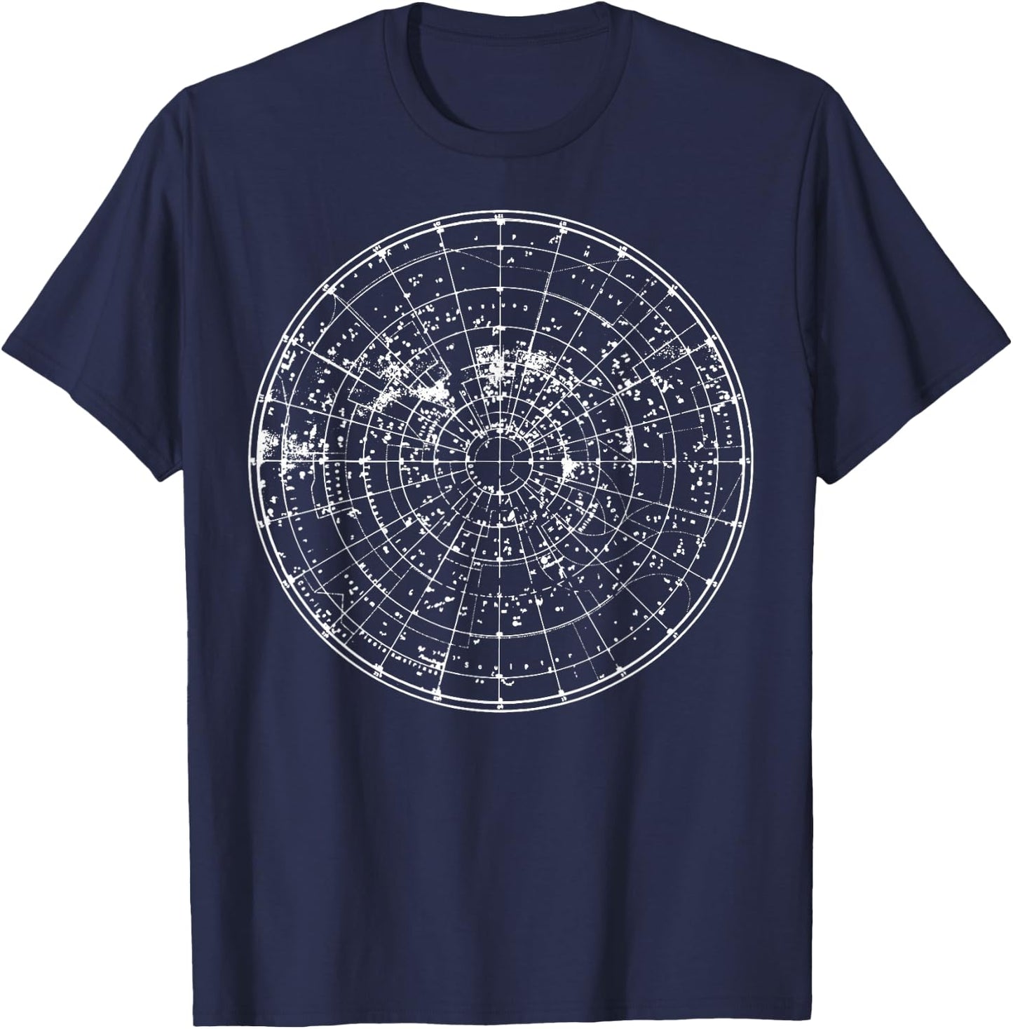 Vintage Diagram Star Chart Map Night Sky Blueprint Space T-Shirt - T-Shirt | Navy