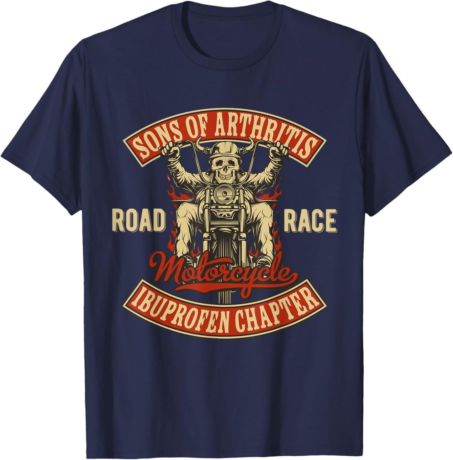 Arthritis Biker Motorcycle gang T-Shirt - T-Shirt | Navy