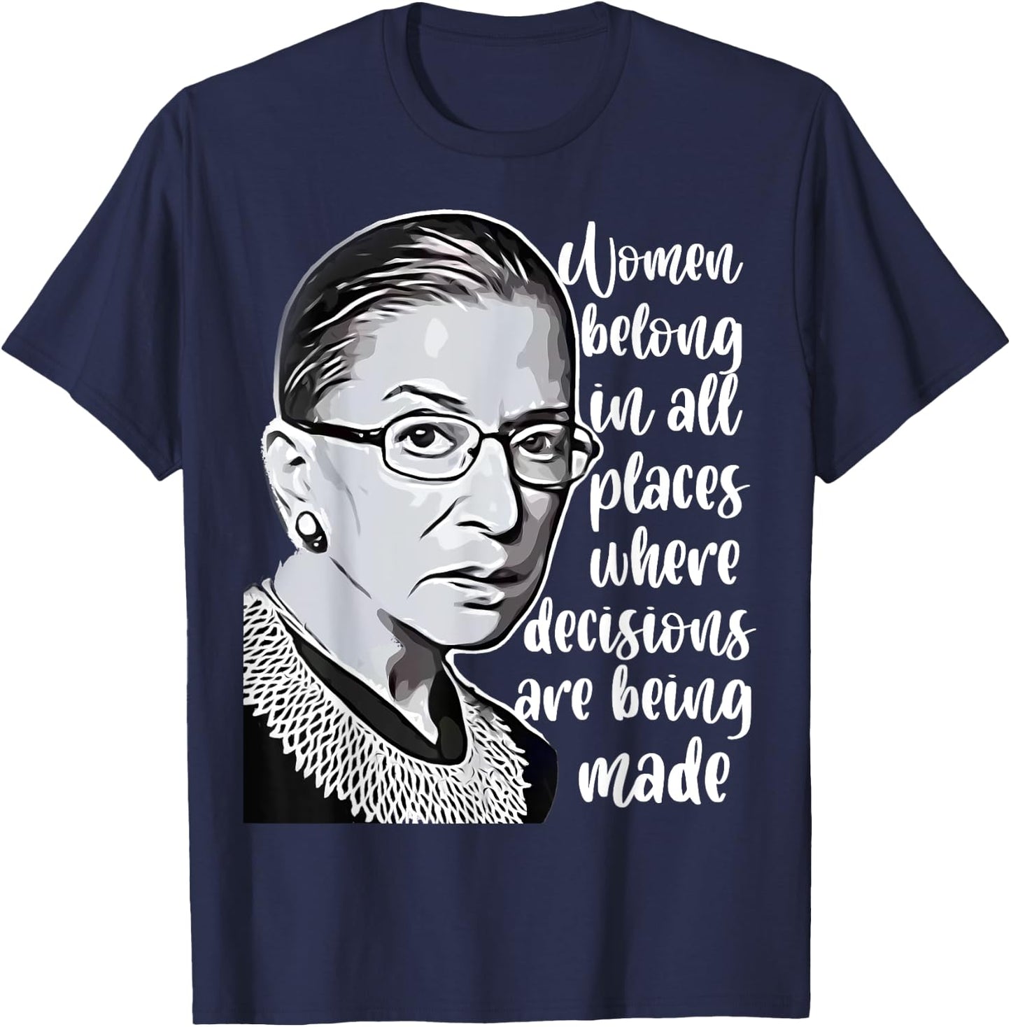 Vintage Ruth Bader Ginsburg RBG Gift T-Shirt - T-Shirt | Navy