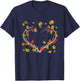 Autumn Leaves Heart Nature Love Botanical Thanksgiving Fall T-Shirt - T-Shirt | Navy