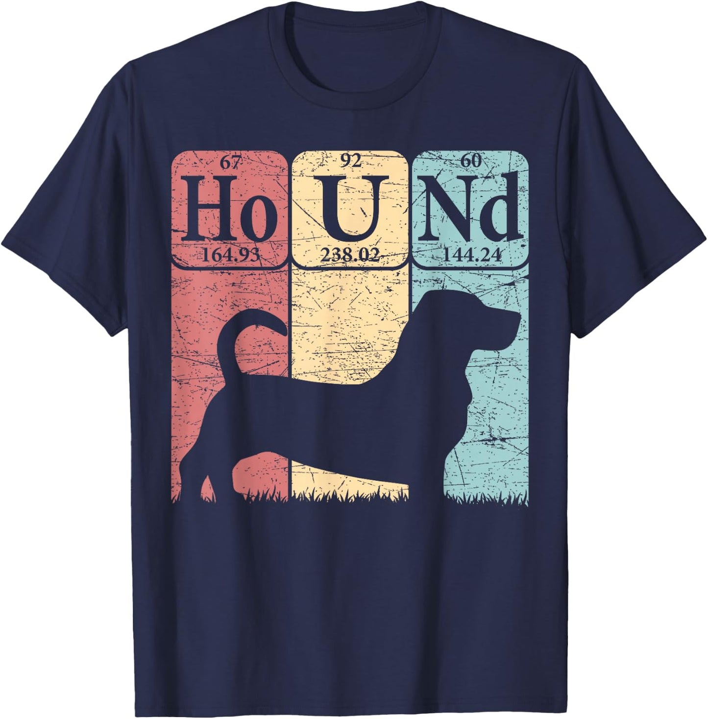 Basset Hound Periodic Table Elements Basset Hound Dog Lover T-Shirt - T-Shirt | Navy