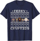 Merry Cryptids - Ugly Christmas Bigfoot, Mothman, Wendigo T-Shirt - T-Shirt | Navy
