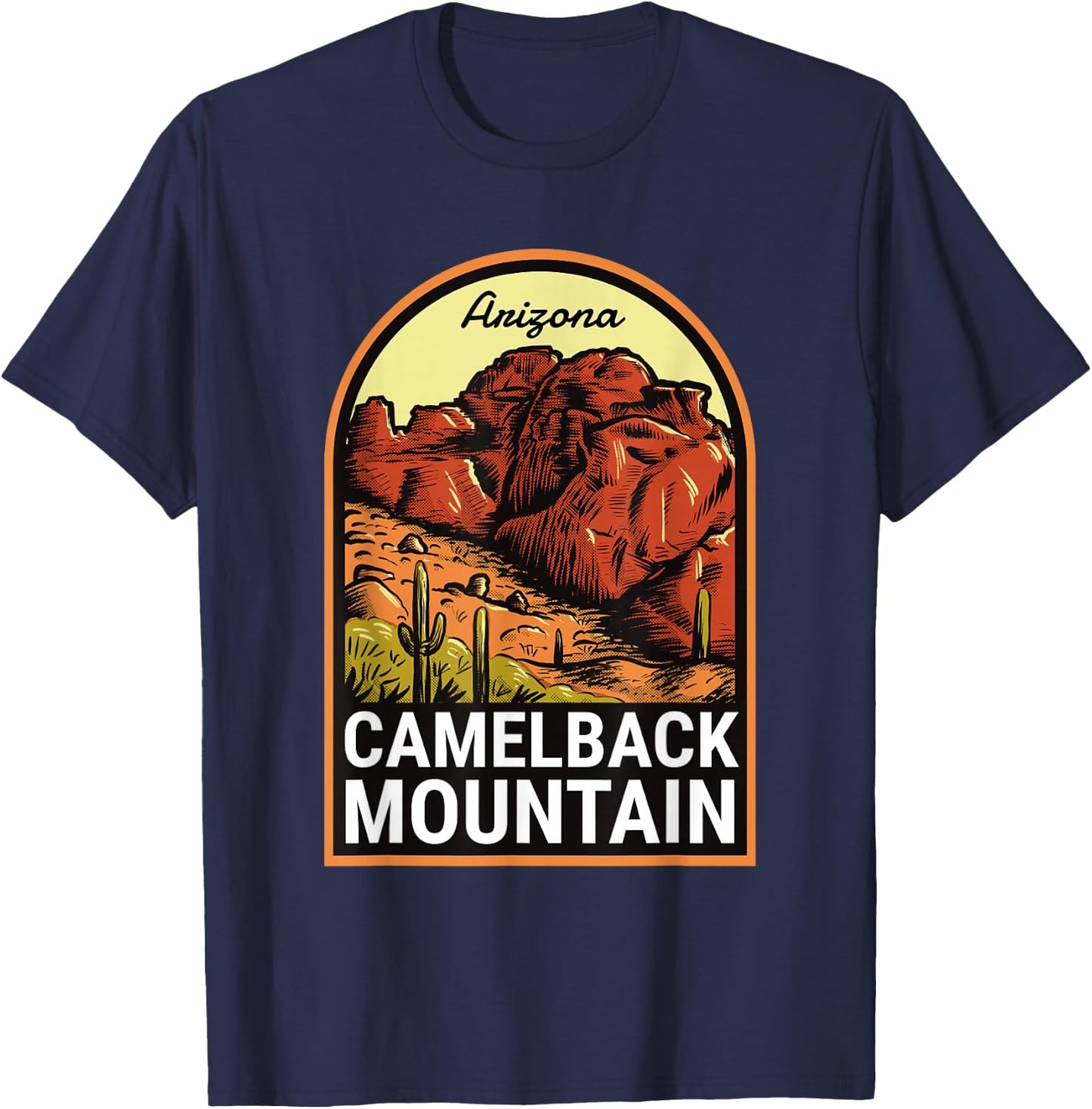 Camelback Mountain Arizona Vintage T-Shirt - T-Shirt | Navy