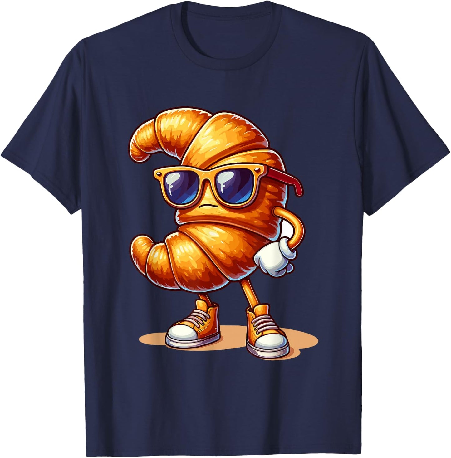 Butter Croissant French Food French Cuisine Baker Baking T-Shirt - T-Shirt | Navy