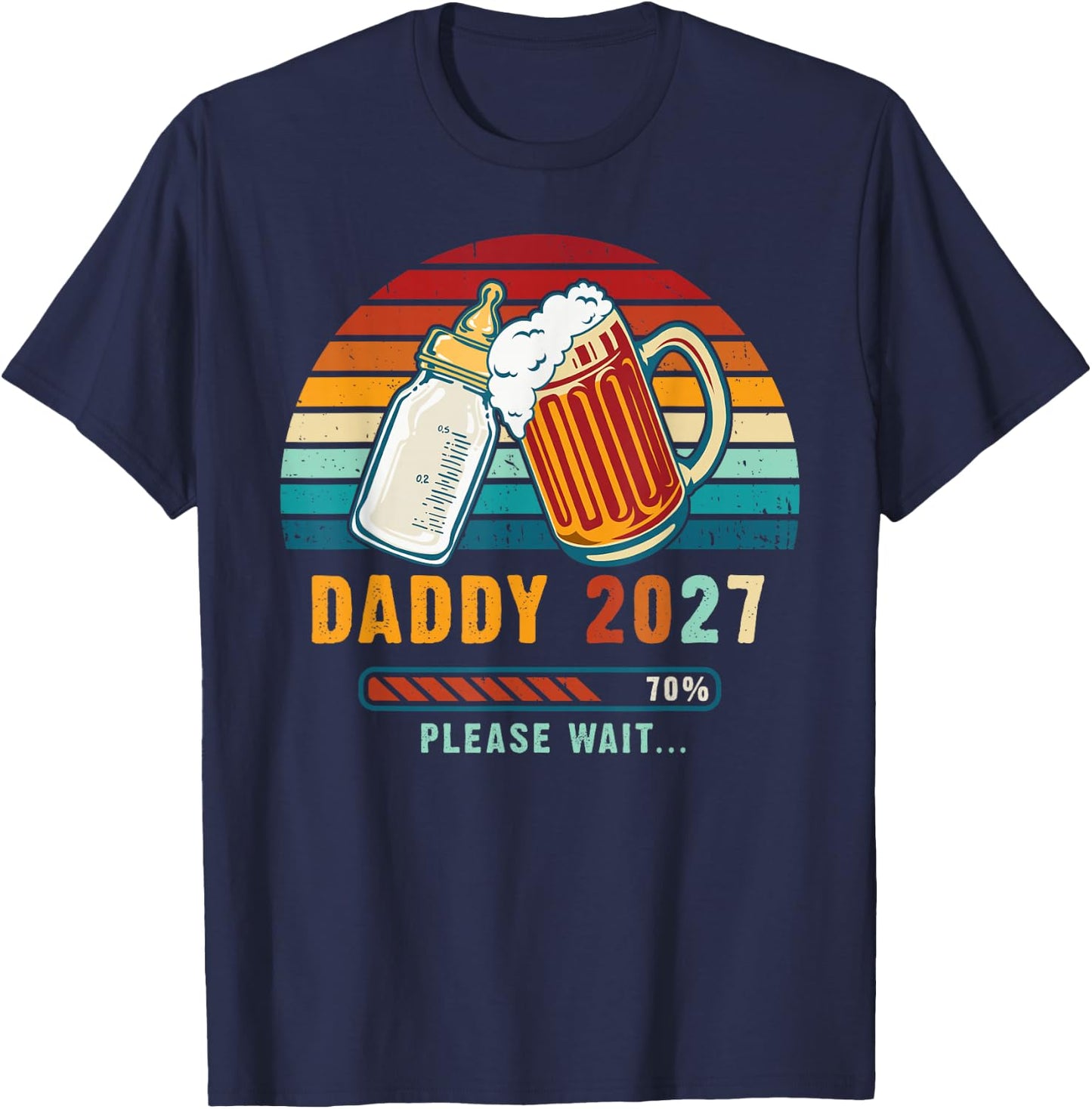 Soon to Be Daddy 2027 Going to Be A Dad T-Shirt - T-Shirt | Navy