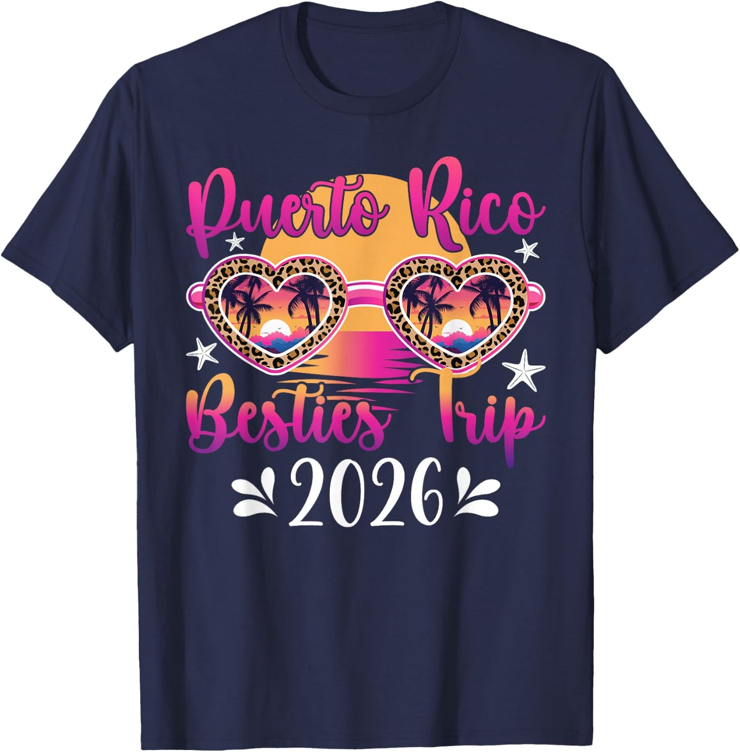 Puerto Rico Besties Trip 2026 Puerto Rico Best Friend Travel T-Shirt - T-Shirt | Navy