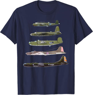 WW2 Bombers Planes Spotting B-29 Superfortress T-Shirt - T-Shirt | Navy
