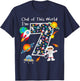 Out Of This World I'm 7 Outer Space 7 Year Old 7th Birthday T-Shirt - T-Shirt | Navy